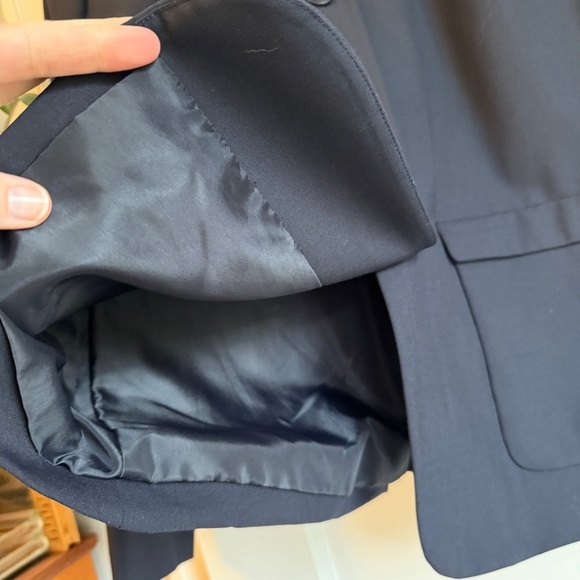 Gap Vintage Navy Wool Stretch Button Blazer Jacket Size M - Picture 7 of 7